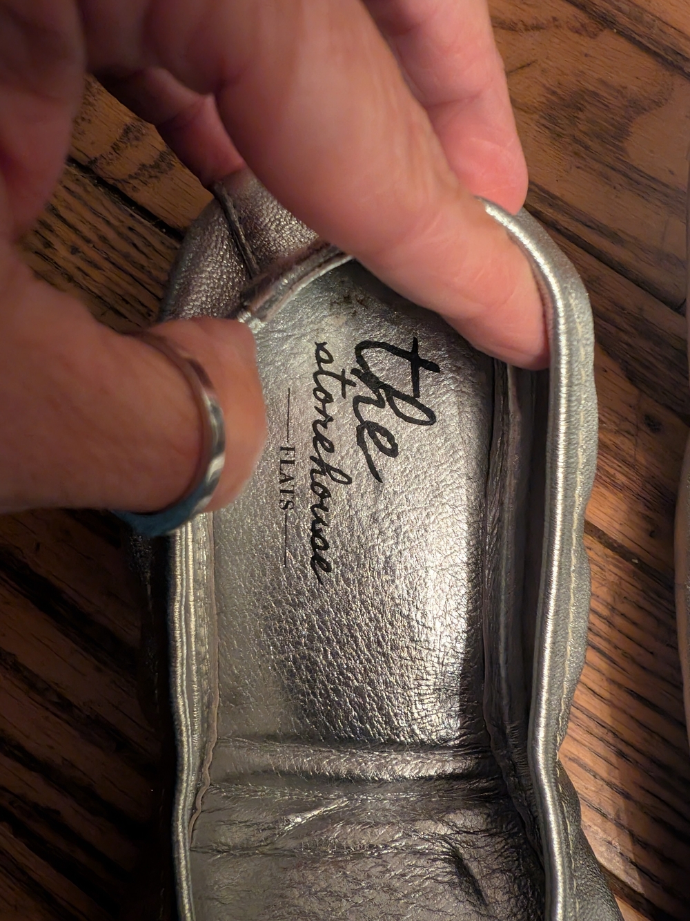 The Shorehouse Luxe Metallic Silver Ballet Flat